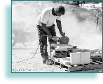 Stonemason at work.